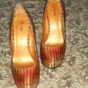 Autumn metallic 4"heels